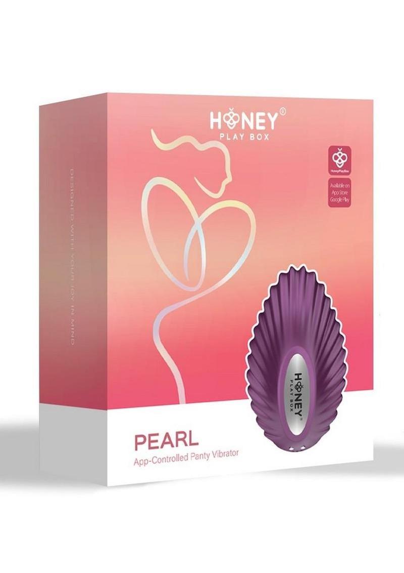 Vibrador para bragas de silicona recargable y magnético Pearl, controlado por app - Morado claro