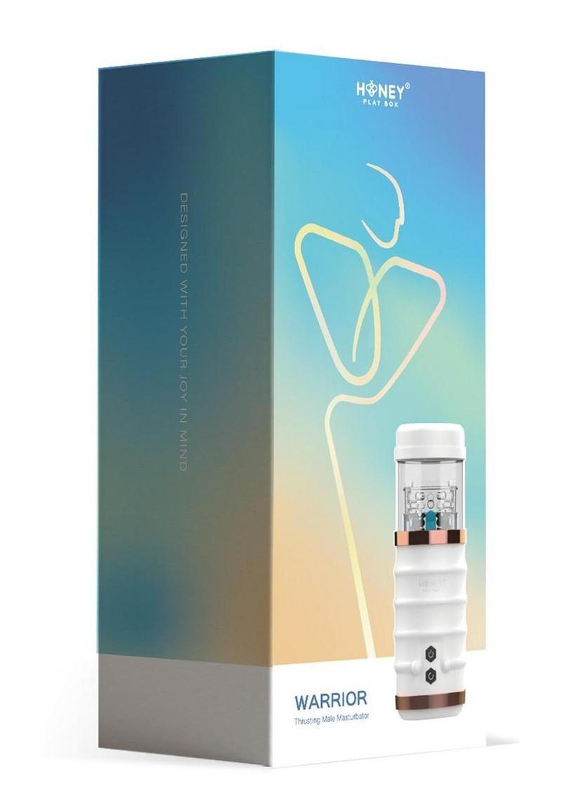 Masturbador masculino automático Warrior Auto Thrusting Stroker - Blanco