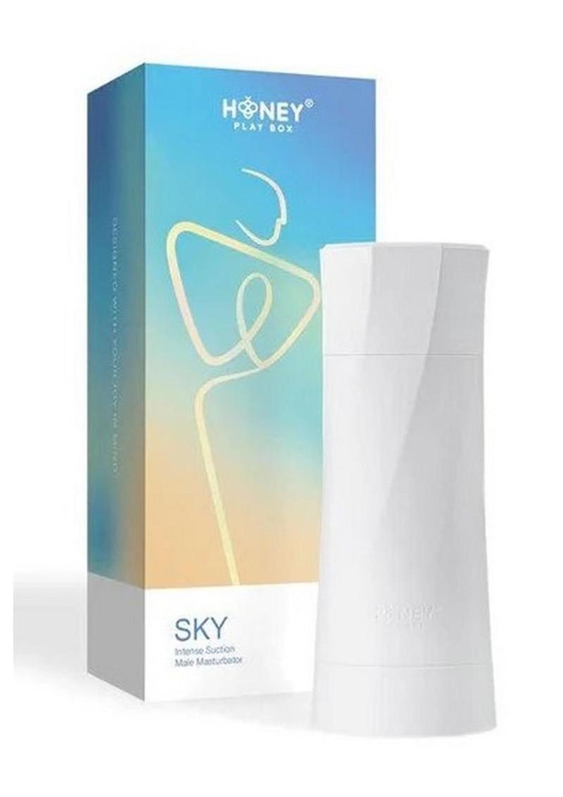 Máquina sexual recargable Sky con succión y vibración intensas - Blanca
