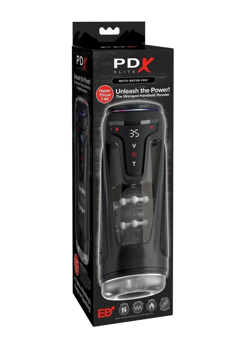 Masturbador recargable PDX Elite Moto-Bator Pro - Transparente/Negro