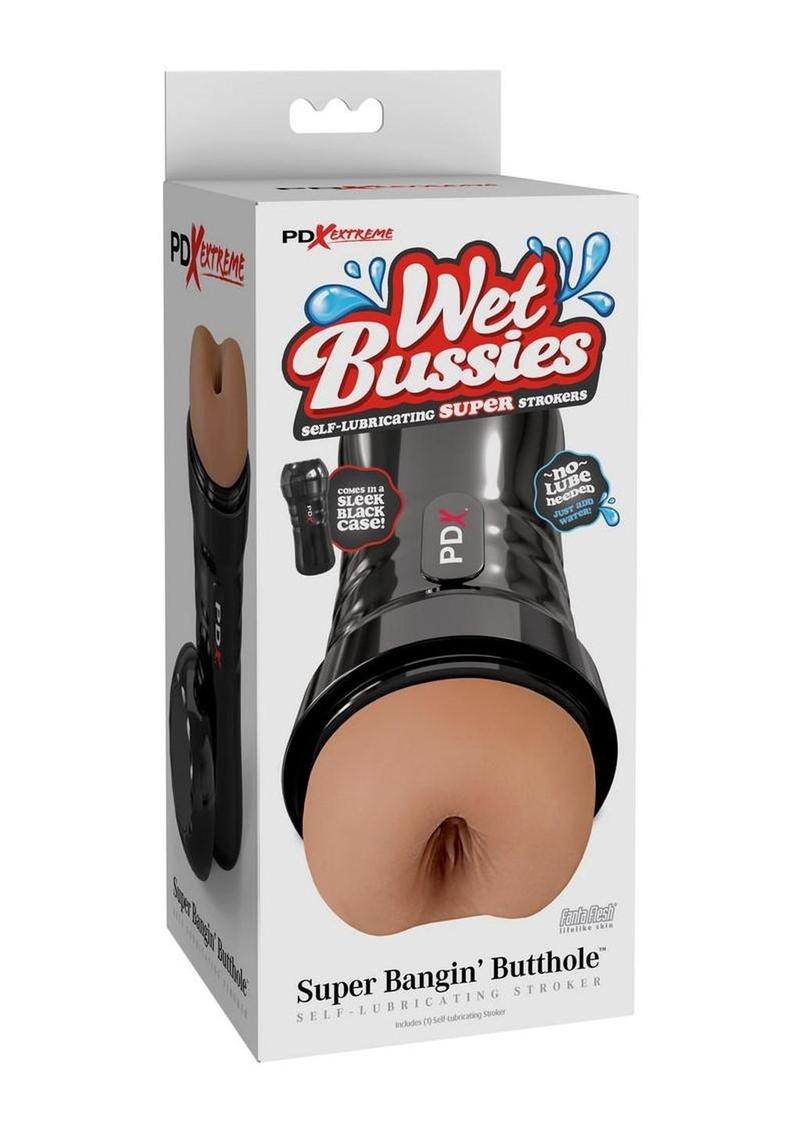 PDX Extreme Wet Bussies Super Bangin Butthole Stroker - Caramelo