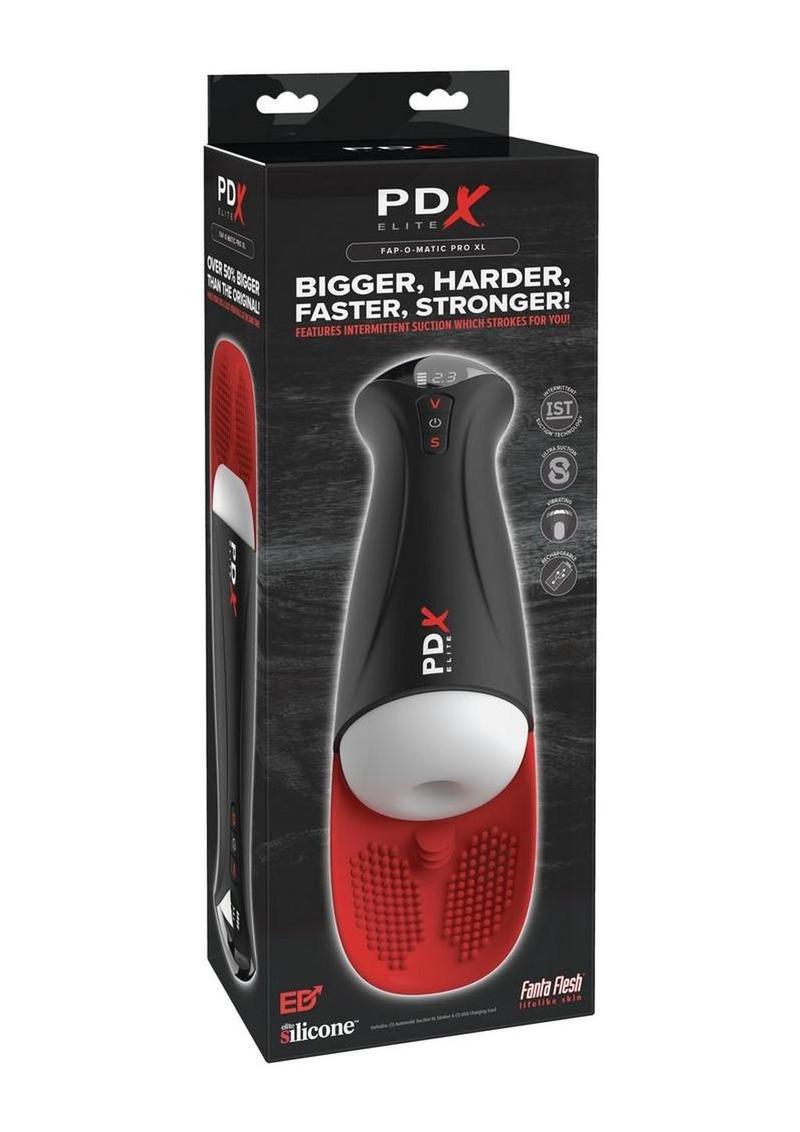 Masturbador recargable PDX Elite Fap-O-Matic Pro XL - Negro/Rojo