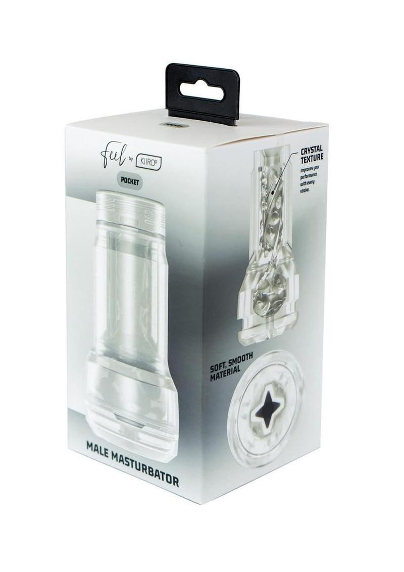 Kiiroo Feel Pocket Stroker Crystal - Negro/Transparente