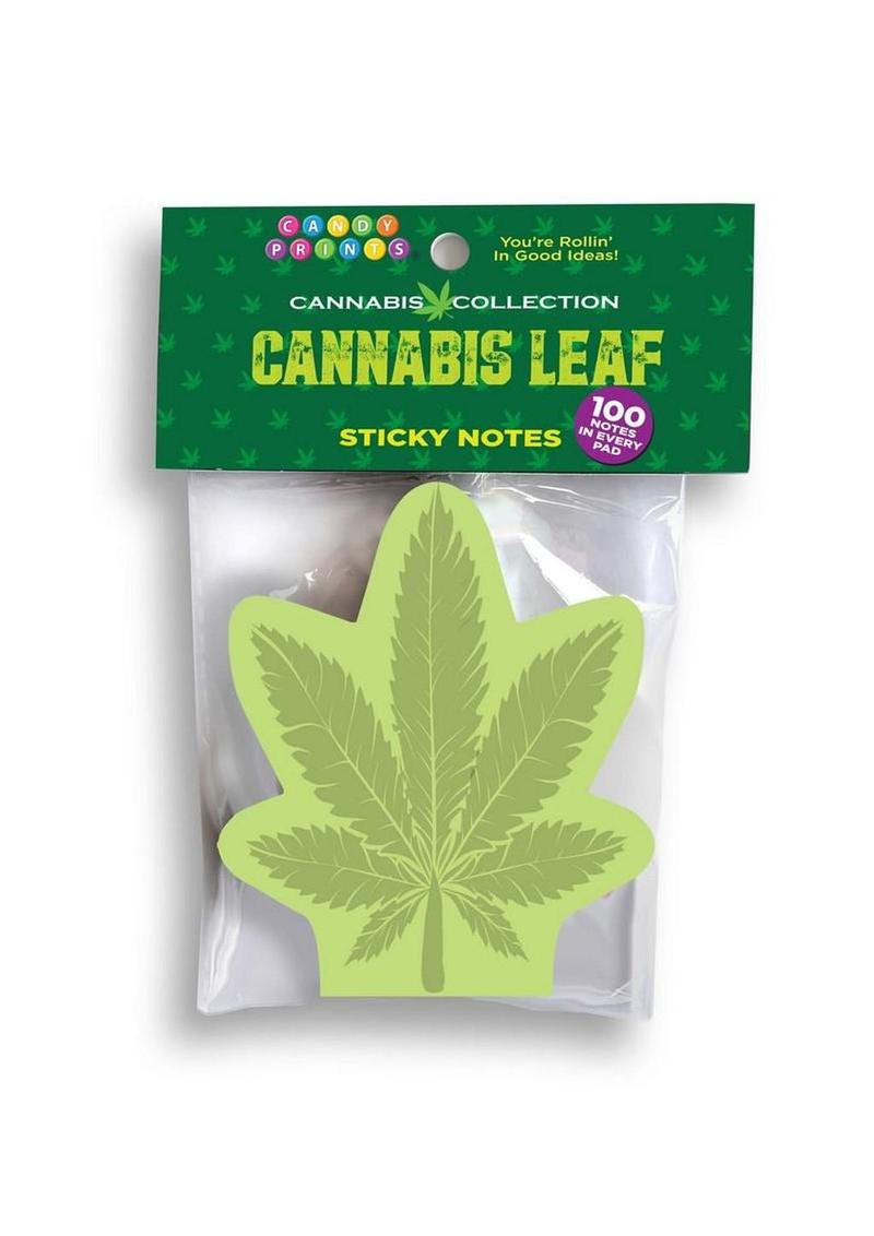 Notas adhesivas de hojas de cannabis