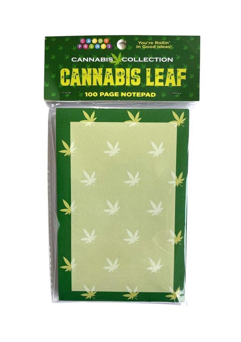 Bloc de notas de hojas de cannabis