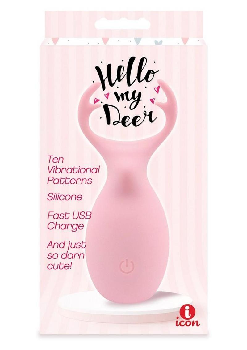 Estimulador de clítoris recargable de silicona Buzzy Buddy Hello My Deer - Rosa