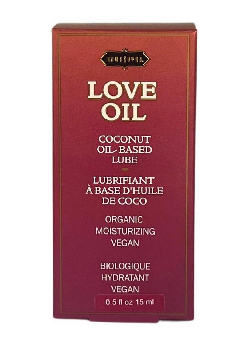Lubricante a base de coco Love Oil, minibotella de 0.50 oz con gotero