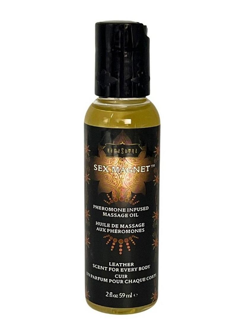 Aceite de masaje con feromonas Sex Magnet, 56 ml (cuero)