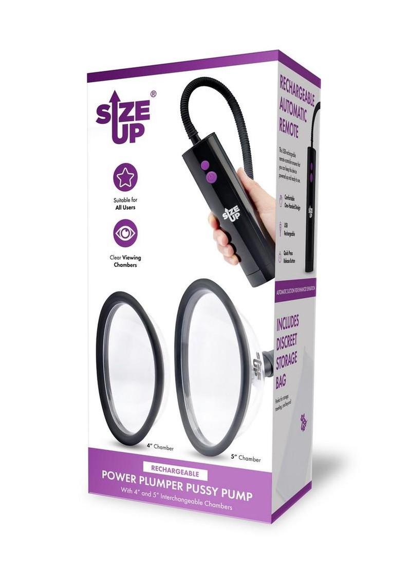 Bomba de vacío recargable Size Up de dos cámaras - Negro/Transparente