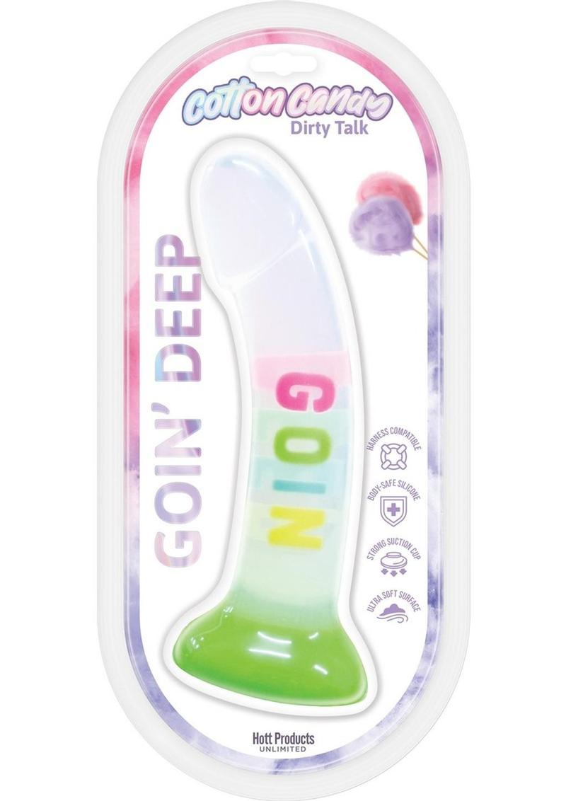 Consolador de silicona Cotton Candy Dirty Talk Goin Deep de 18 cm - Multicolor