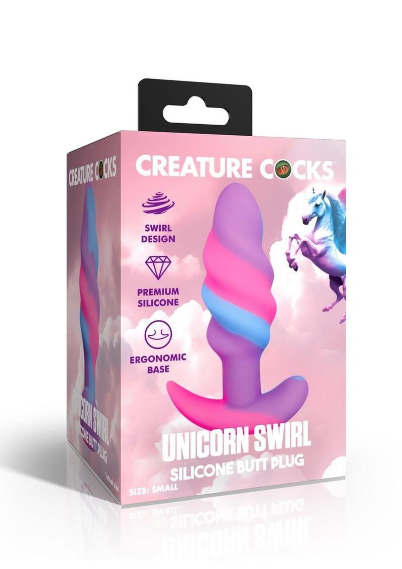 Tapón anal de silicona con forma de unicornio de Creature Cocks - Pequeño - Multicolor
