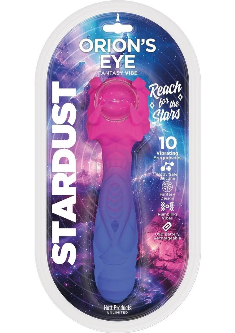 Consolador vibrador recargable de silicona Stardust Orions Eye - Morado