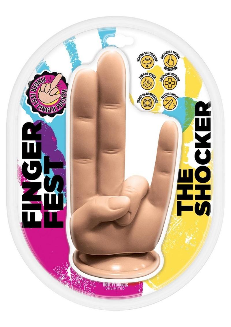 Consolador de silicona Finger Fest The Shocker - Vainilla
