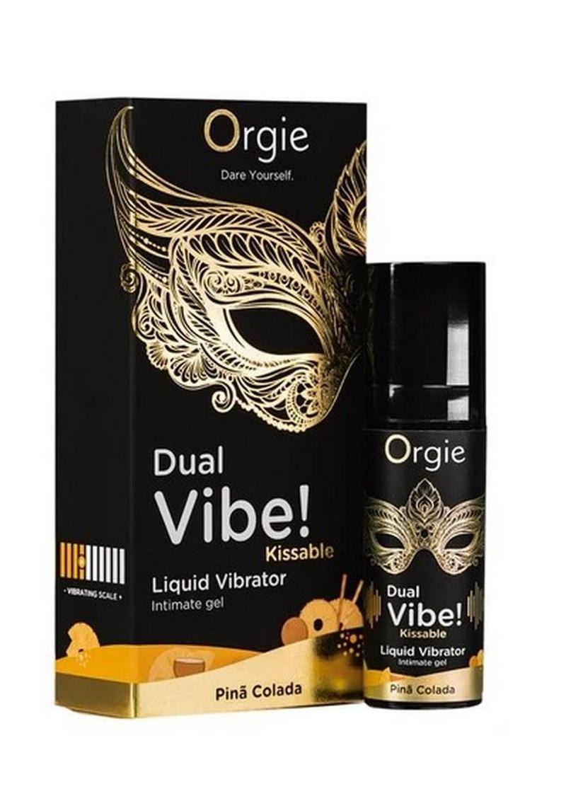 Orgie Dual Vibe Gel Vibrador Líquido Besable - Piña Colada