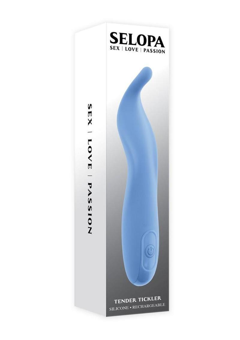 Vibrador de silicona recargable Selopa Tender Tickler - Azul