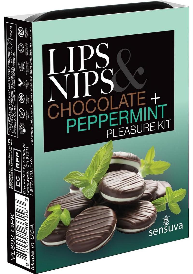 Kit de placer para labios y pezones con feromonas Sensuva - Chocolate con menta