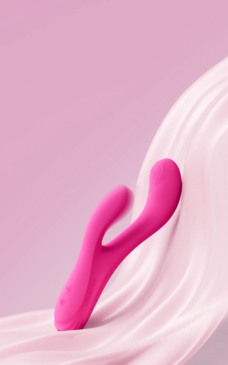 Lovense OSCI 3 - Vibrador de punto G de silicona recargable con estimulador de clítoris - Rosa
